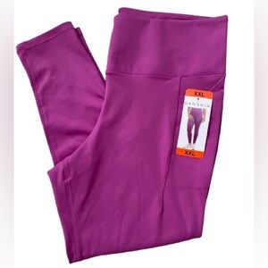 Danskin, pink 7/8 quarter leggings with pockets, size XXL